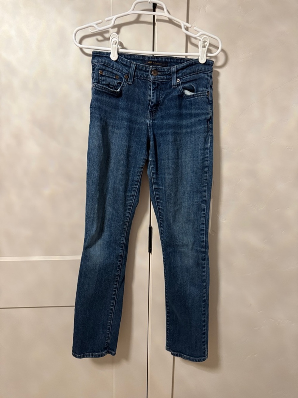 Levi's Denim Straight-Leg Jeans in Dark Blue